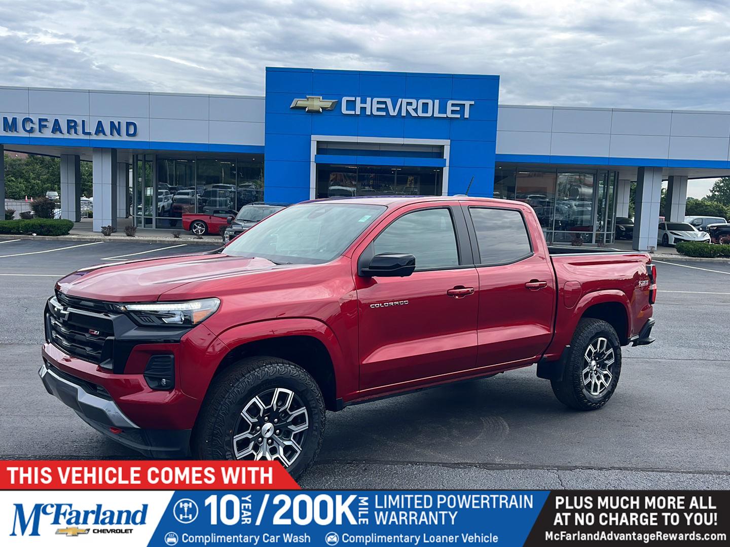 Radiant Red Tintcoat 2026 Chevrolet Colorado Z71 Crew Cab 4WD Pickup Truck Four-Wheel Drive 8-Speed Automatic