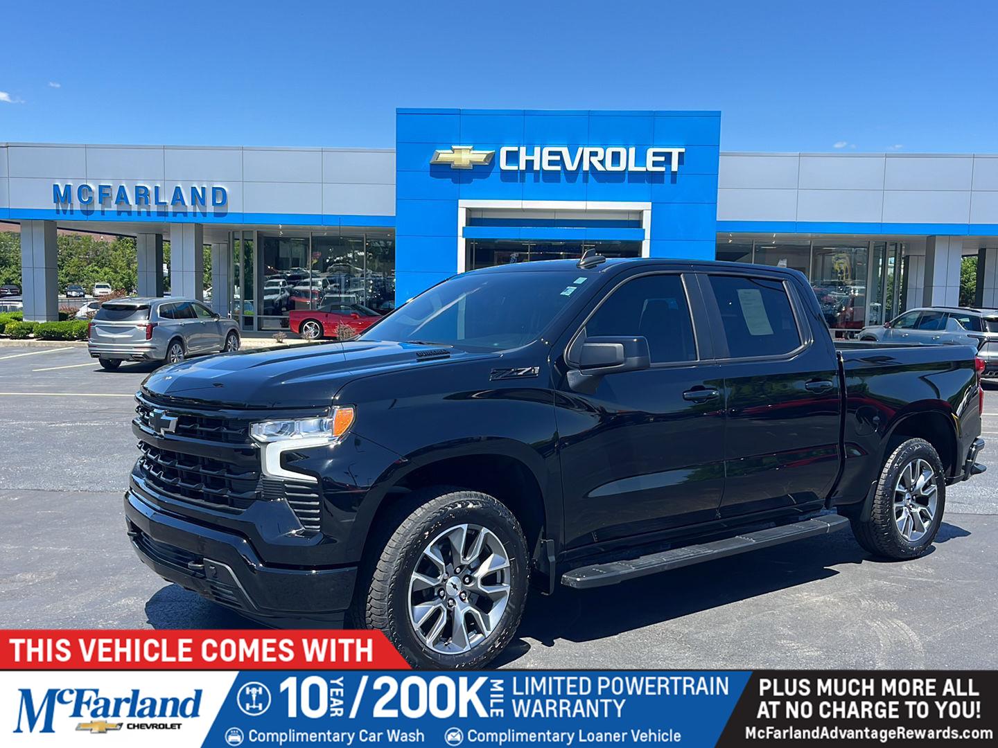Black 2024 Chevrolet Silverado 1500 RST Crew Cab 4WD Pickup Truck Four-Wheel Drive Automatic
