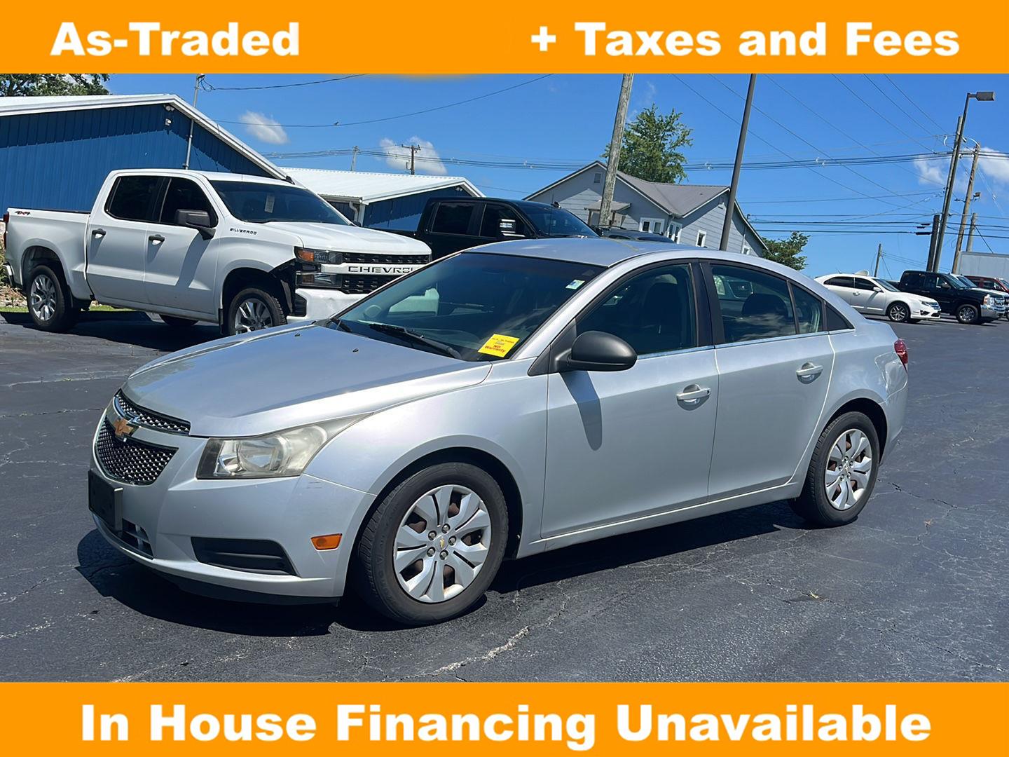 Silver Ice Metallic 2012 Chevrolet Cruze Sedan Front-Wheel Drive 6-Speed Automatic Overdrive