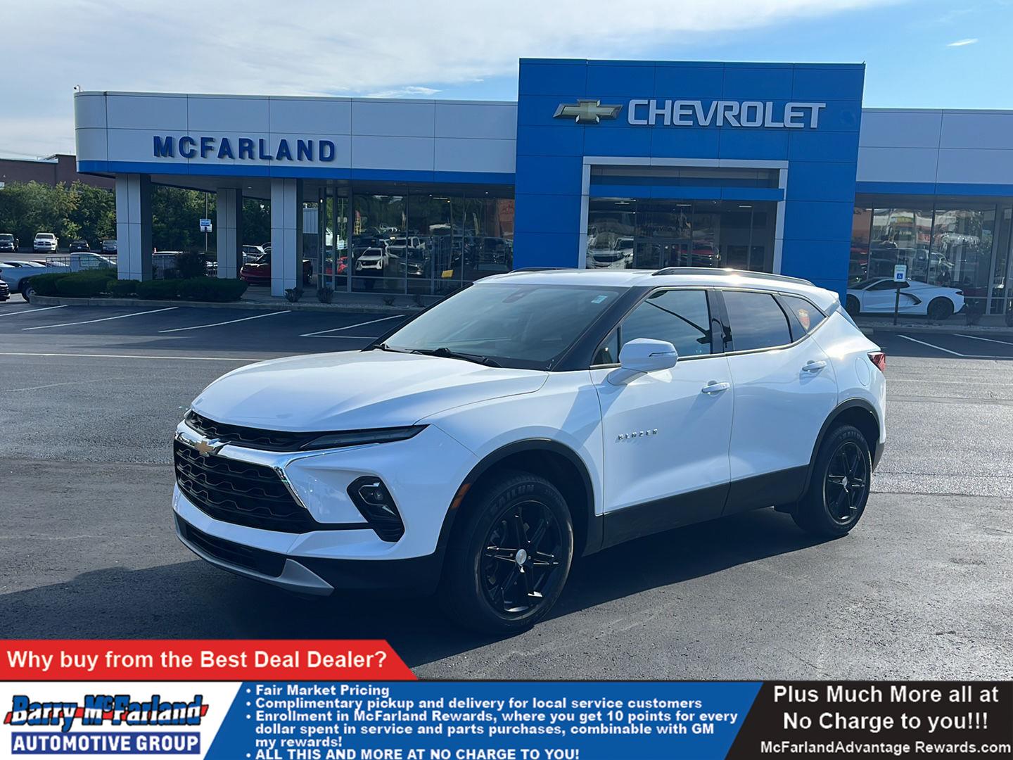 Summit White 2024 Chevrolet Blazer SUV / Crossover All-Wheel Drive 9-Speed Automatic