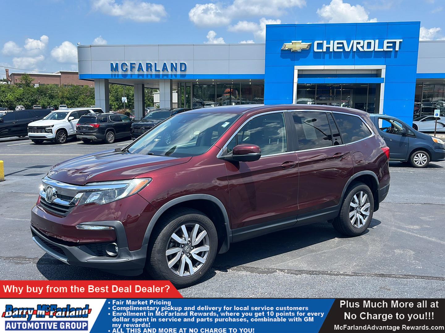 Red (Deep Scarlet Pearl) 2019 Honda Pilot SUV / Crossover All-Wheel Drive 6-Speed Automatic