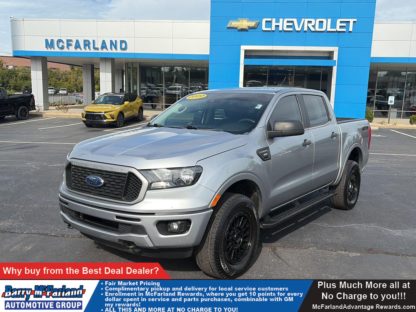 Iconic Silver 2020 Ford Ranger Pickup Truck Four-Wheel Drive Automatic