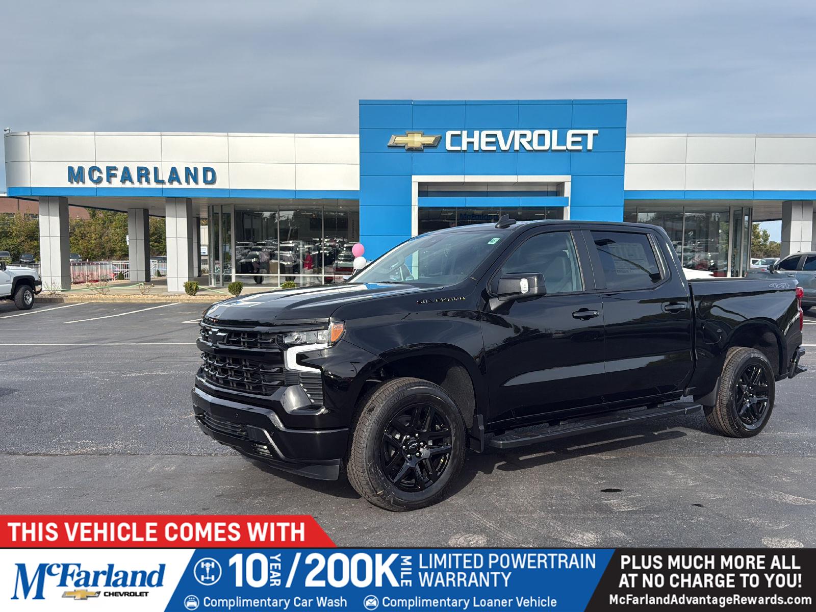 Black 2026 Chevrolet Silverado 1500 Pickup Truck Four-Wheel Drive Automatic