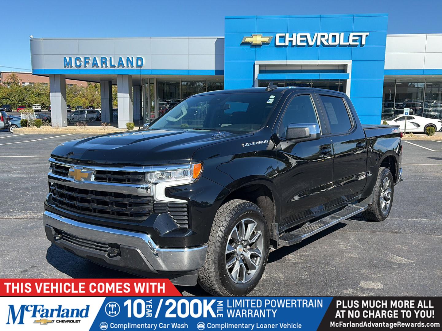 Black 2025 Chevrolet Silverado 1500 Pickup Truck Four-Wheel Drive 8-Speed Automatic