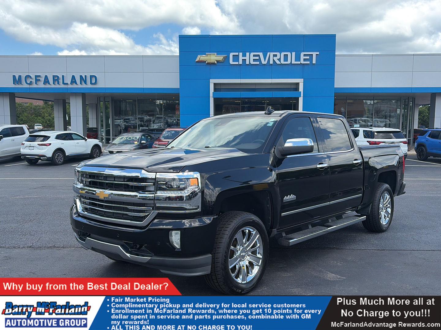 Black 2016 Chevrolet Silverado 1500 Pickup Truck Four-Wheel Drive 8-Speed Automatic