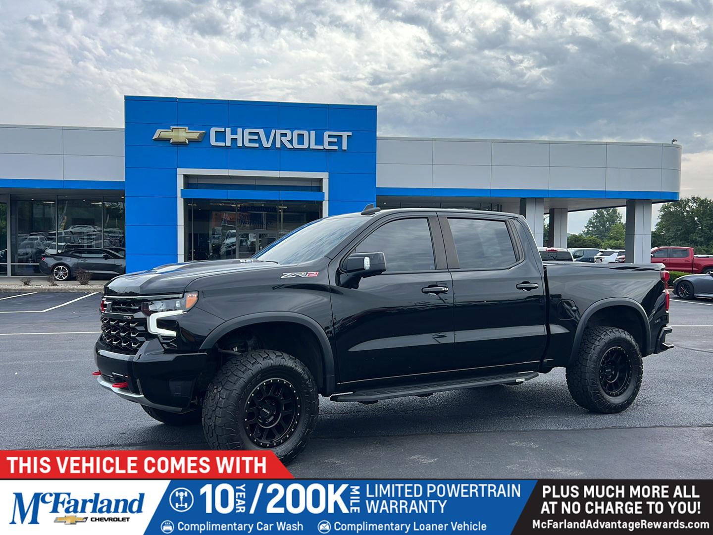 Black 2022 Chevrolet Silverado 1500 Pickup Truck Four-Wheel Drive Automatic