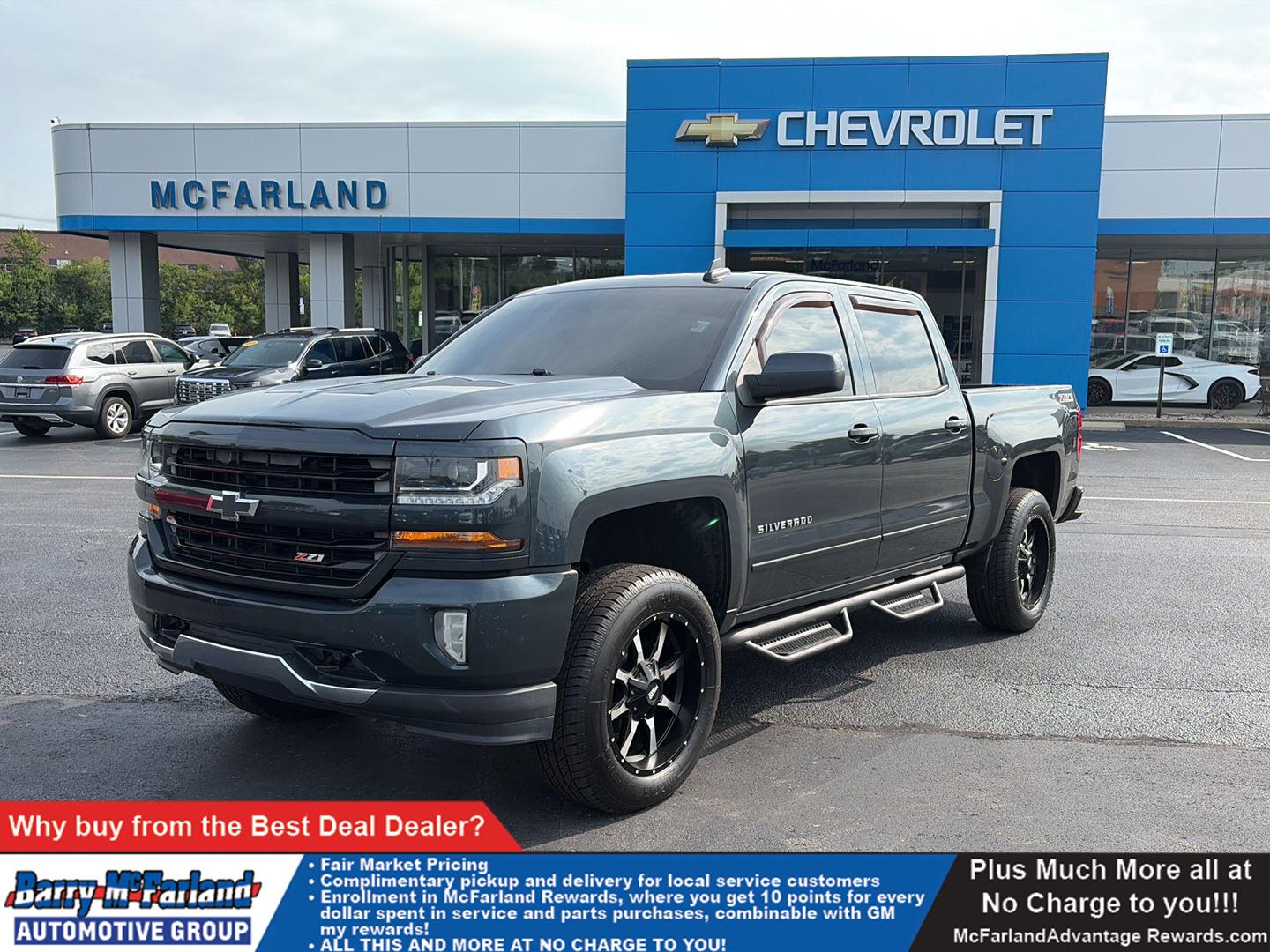 Gray (Graphite Metallic) 2017 Chevrolet Silverado 1500 Pickup Truck Four-Wheel Drive 6-Speed Automatic