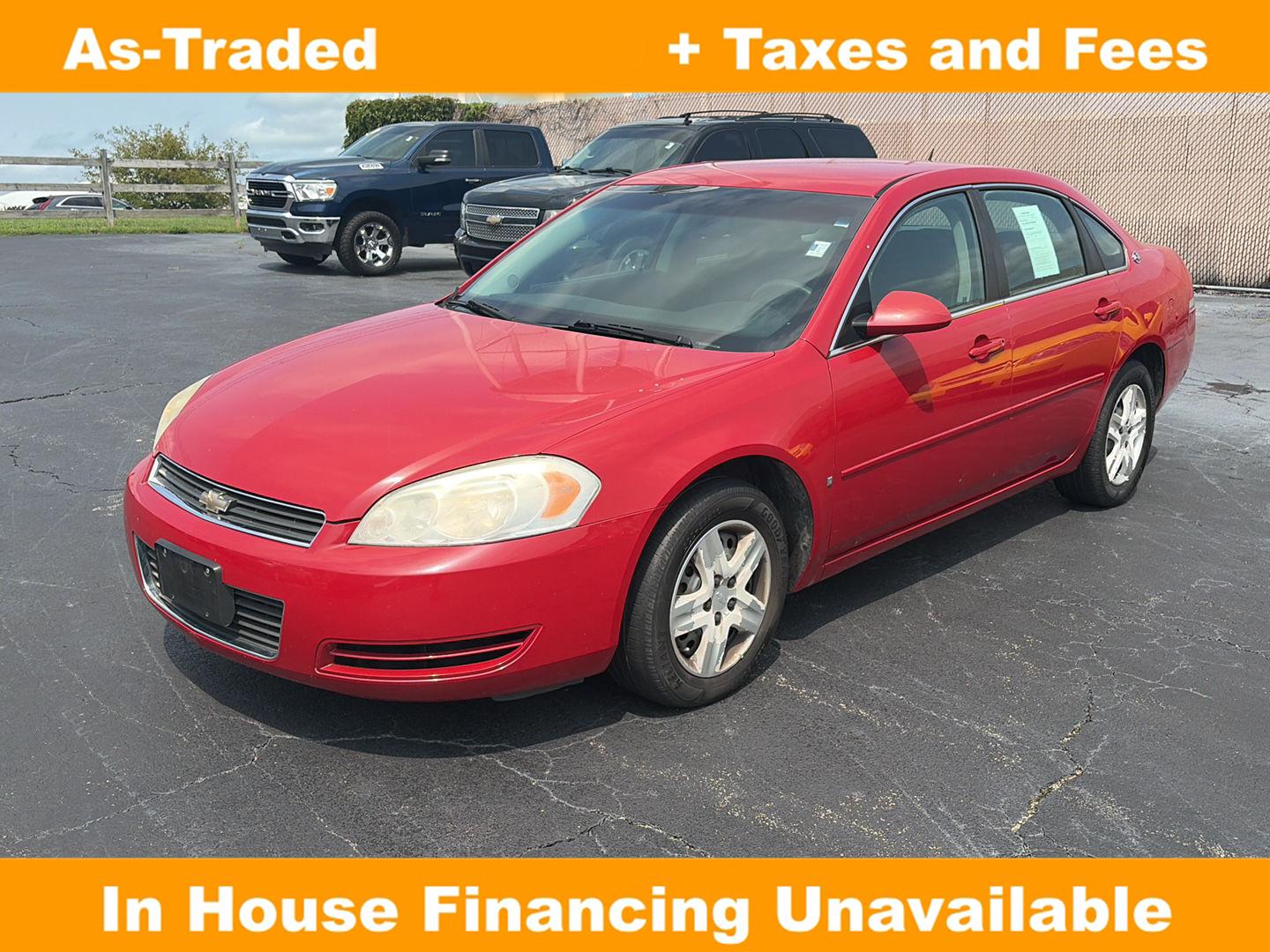 Precision Red 2008 Chevrolet Impala Sedan Front-Wheel Drive 4-Speed Automatic Overdrive