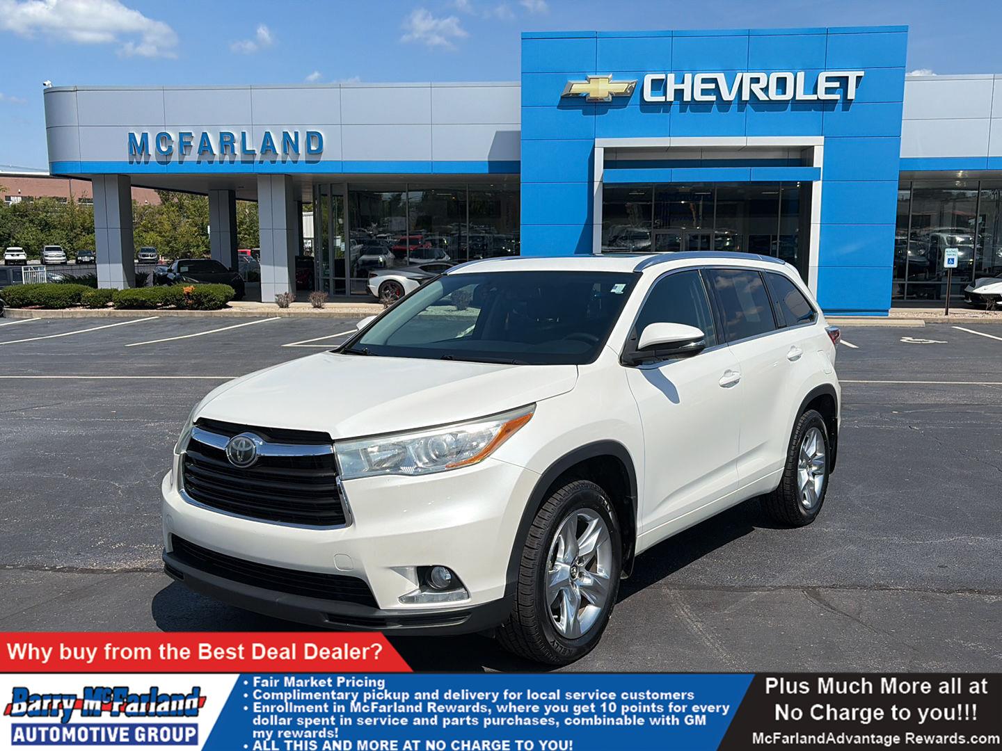 White (Blizzard Pearl) 2016 Toyota Highlander SUV / Crossover All-Wheel Drive 6-Speed Automatic