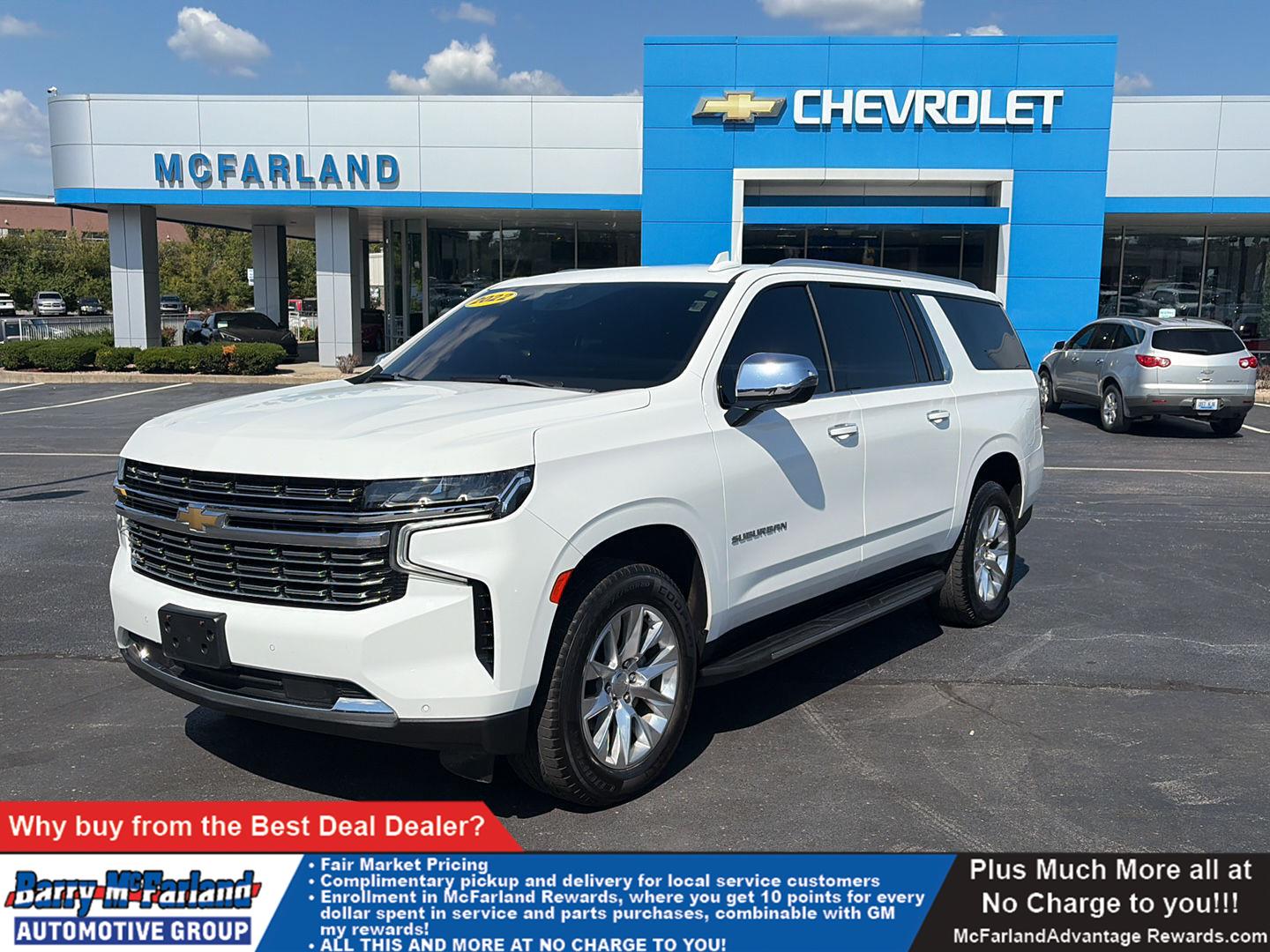 Summit White 2022 Chevrolet Suburban SUV / Crossover Four-Wheel Drive Automatic