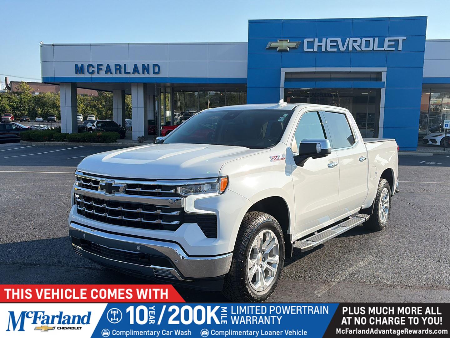 Summit White 2025 Chevrolet Silverado 1500 Pickup Truck Four-Wheel Drive Automatic