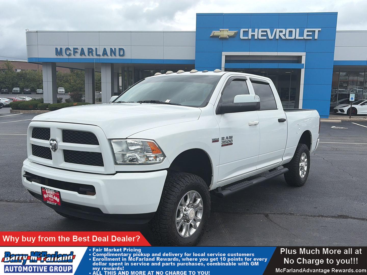 Bright White Clearcoat 2018 RAM 3500 Pickup Truck Four-Wheel Drive 6-Speed Automatic