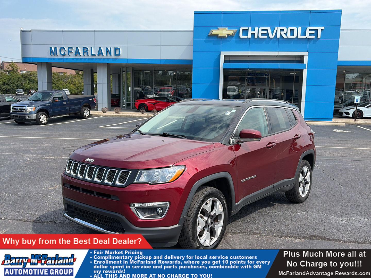 Velvet Red Pearlcoat 2020 Jeep Compass SUV / Crossover Four-Wheel Drive 9-Speed Automatic