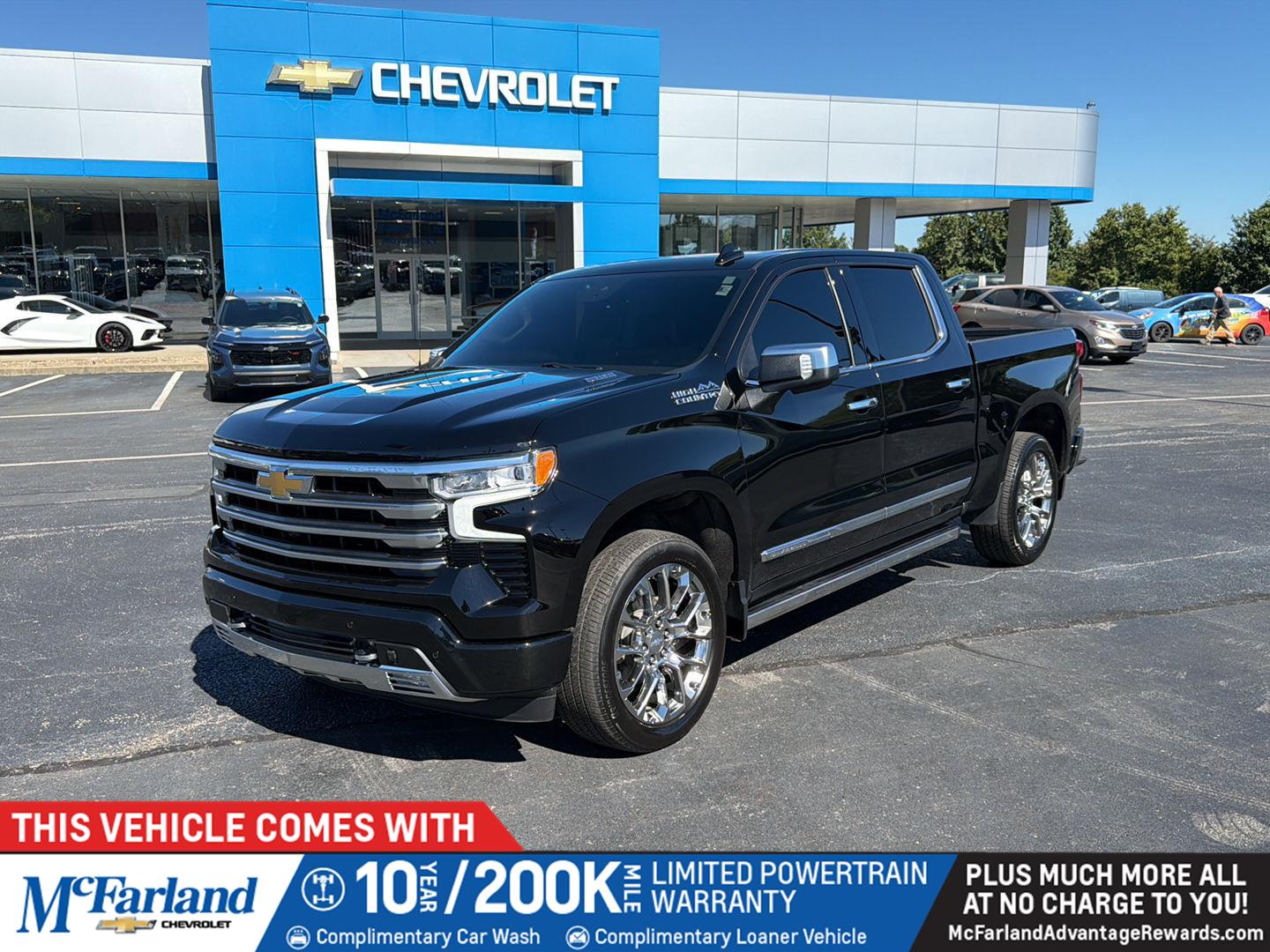 Black 2025 Chevrolet Silverado 1500 Pickup Truck Four-Wheel Drive Automatic