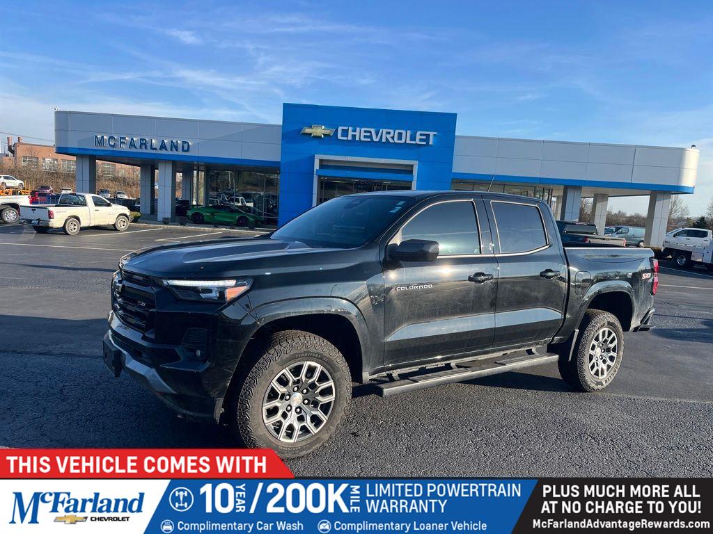 Black 2025 Chevrolet Colorado Z71 Crew Cab 4WD Pickup Truck Four-Wheel Drive 8-Speed Automatic