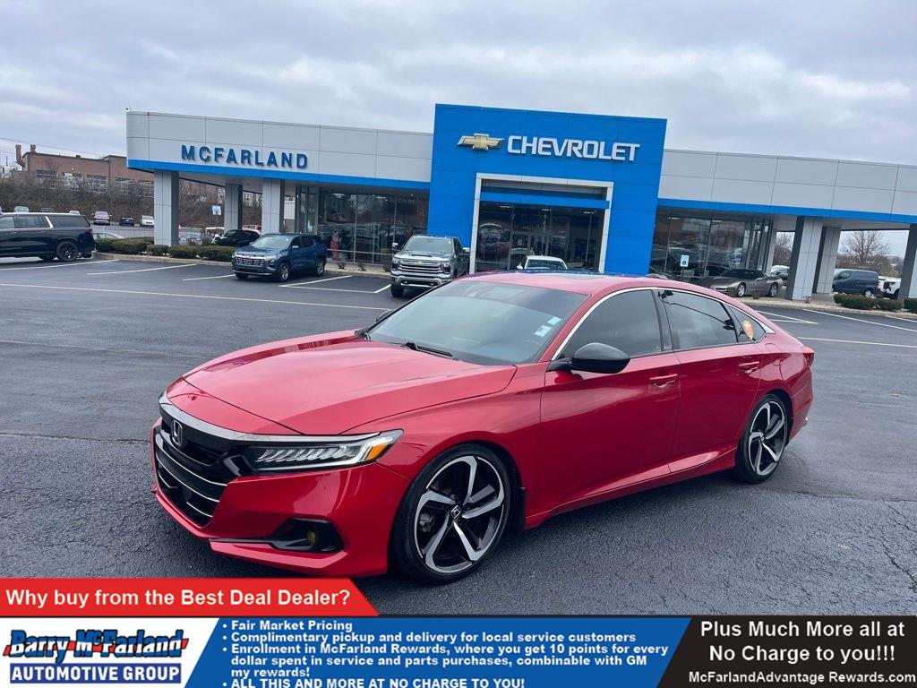 San Marino Red 2021 Honda Accord Sedan Front-Wheel Drive Automatic