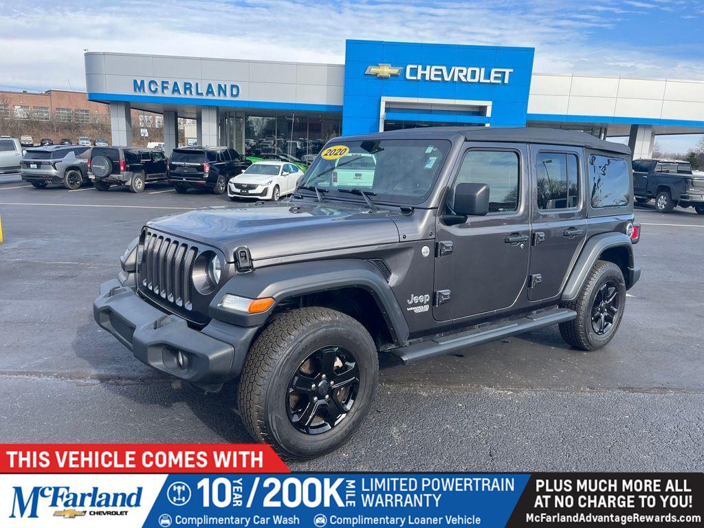 Gray (Granite Crystal Metallic Clearcoat) 2020 Jeep Wrangler Unlimited Sport S 4WD SUV / Crossover Four-Wheel Drive 8-Speed Automatic