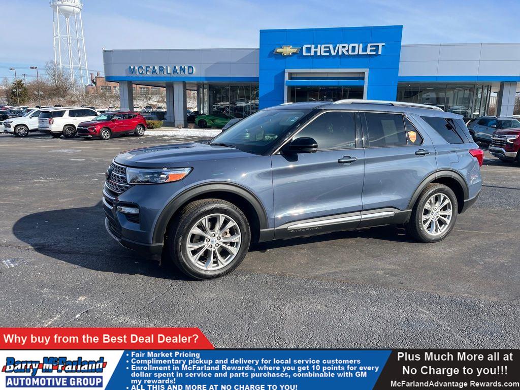 Infinite Blue Metallic Tinted Clearcoat 2021 Ford Explorer Limited AWD SUV / Crossover All-Wheel Drive Automatic