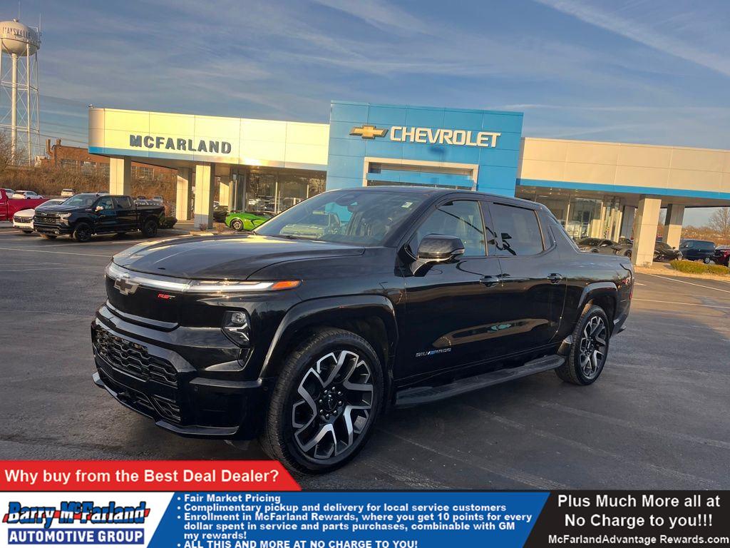 Black 2025 Chevrolet Silverado EV RST Crew Cab (Extended Range) e4WD Pickup Truck All-Wheel Drive Automatic