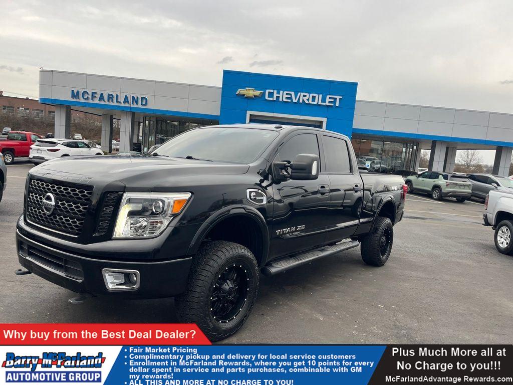 Gray (Magnetic Black) 2017 Nissan Titan XD PRO-4X Crew Cab 4WD Pickup Truck Four-Wheel Drive Automatic