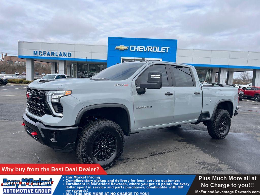 Slate Gray Metallic 2024 Chevrolet Silverado 2500HD ZR2 Crew Cab 4WD Pickup Truck Four-Wheel Drive Automatic