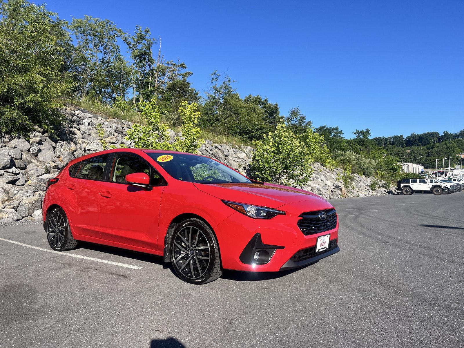 Pure Red 2025 Subaru Impreza Sport AWD Wagon All-Wheel Drive Continuously Variable Transmission