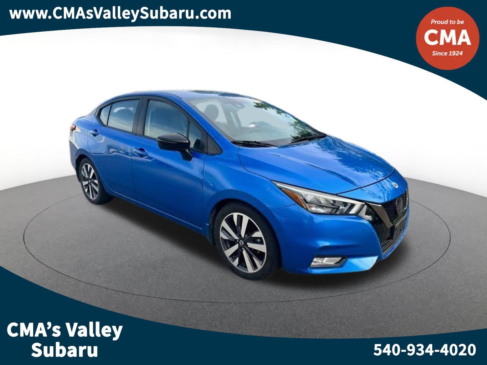 Electric Blue Metallic 2020 Nissan Versa SR FWD Sedan Front-Wheel Drive Continuously Variable Transmission