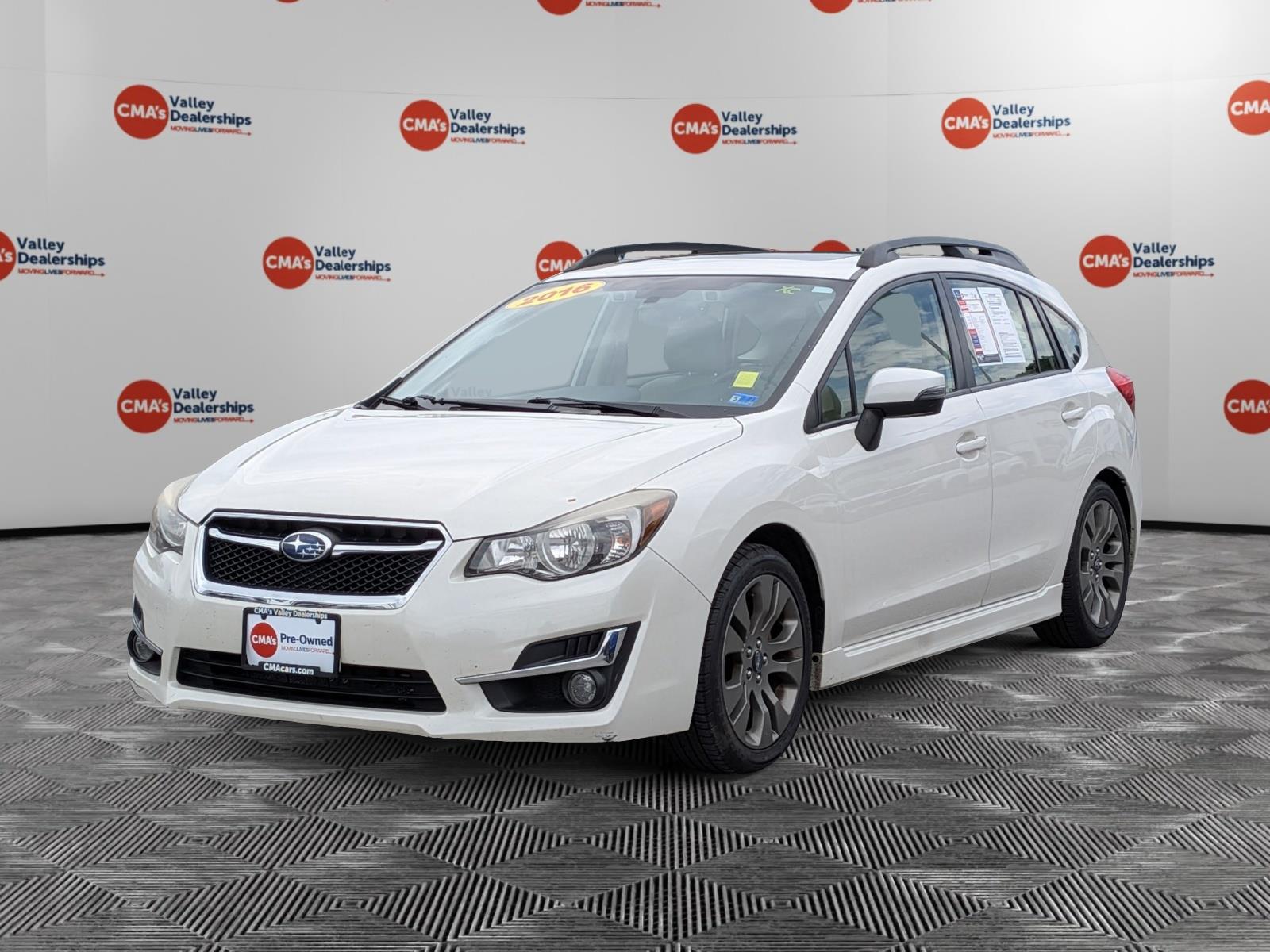 Crystal White Pearl 2016 Subaru Impreza 2.0i Sport Limited Hatchback AWD Hatchback All-Wheel Drive Continuously Variable Transmission
