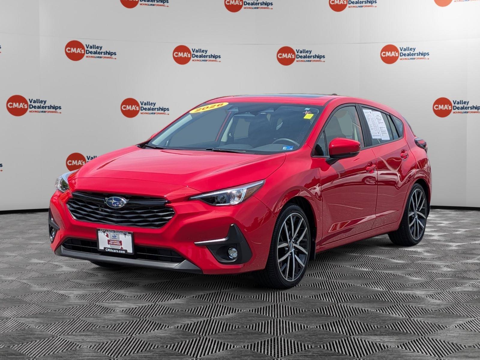 Pure Red 2025 Subaru Impreza Sport AWD Wagon All-Wheel Drive Continuously Variable Transmission