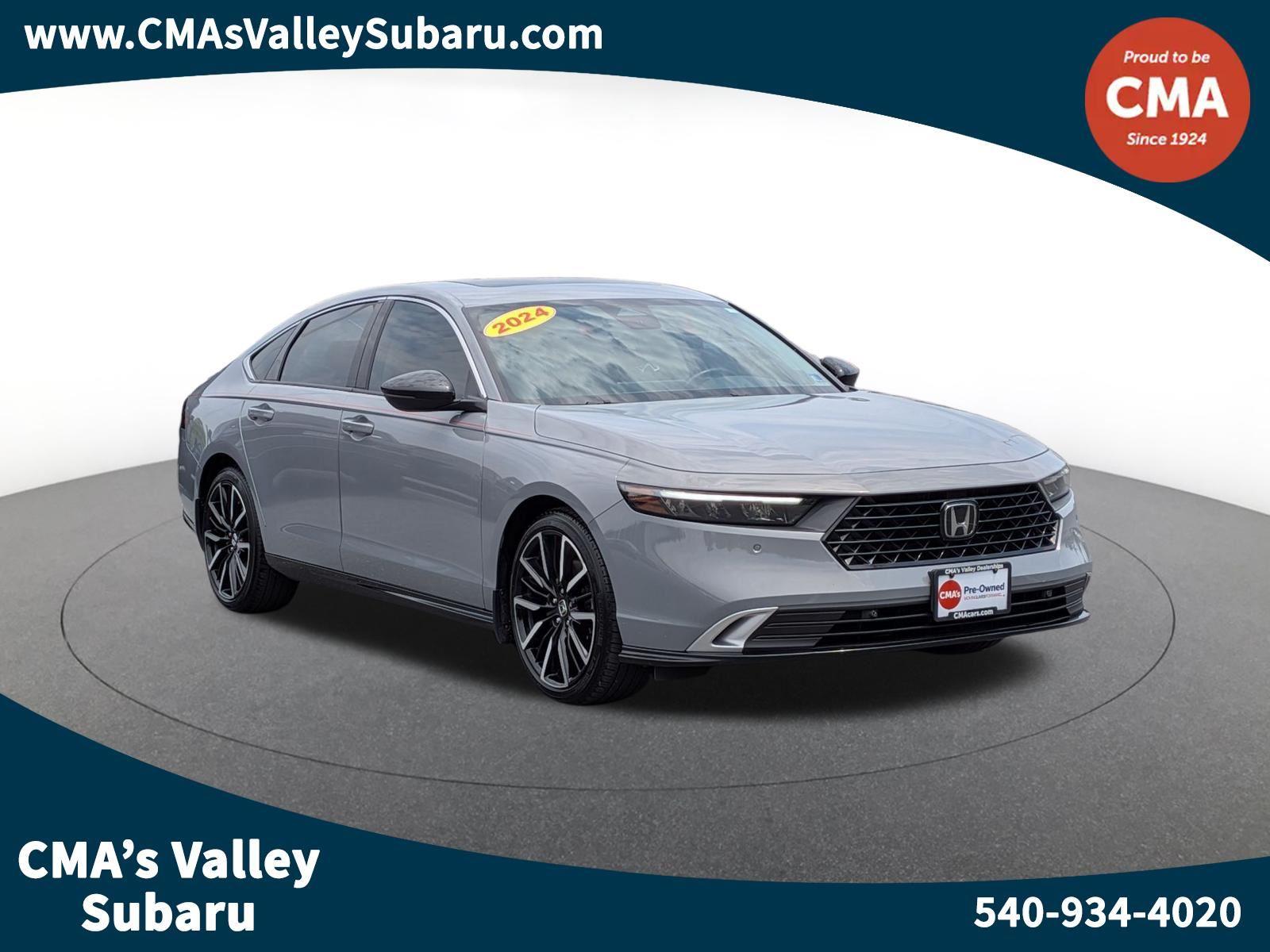 Urban Gray Pearl 2024 Honda Accord Hybrid Sedan Front-Wheel Drive 1-Speed Dual Clutch