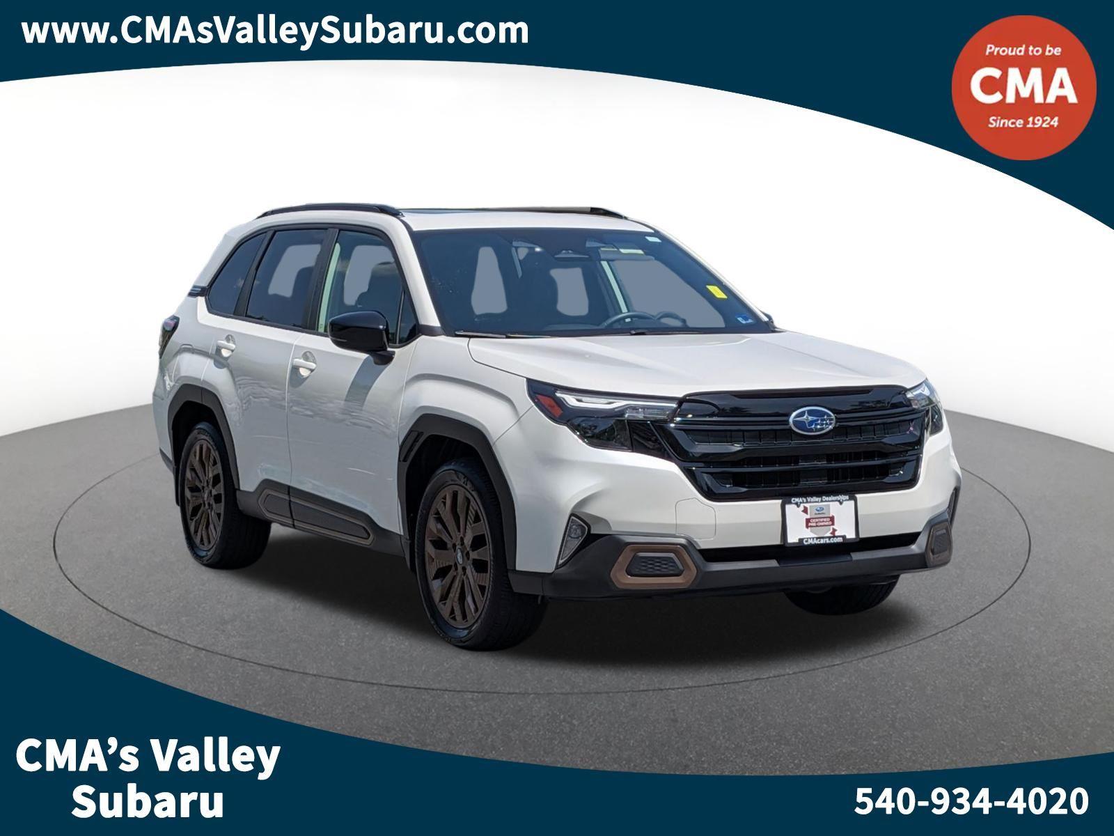 Crystal White Pearl 2025 Subaru Forester SUV / Crossover All-Wheel Drive Continuously Variable Transmission