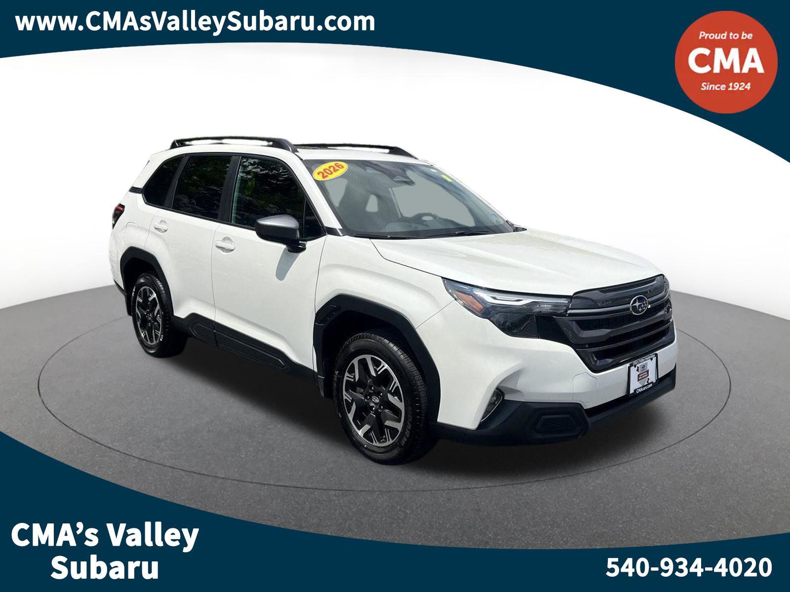 Crystal White Pearl 2026 Subaru Forester SUV / Crossover All-Wheel Drive Continuously Variable Transmission