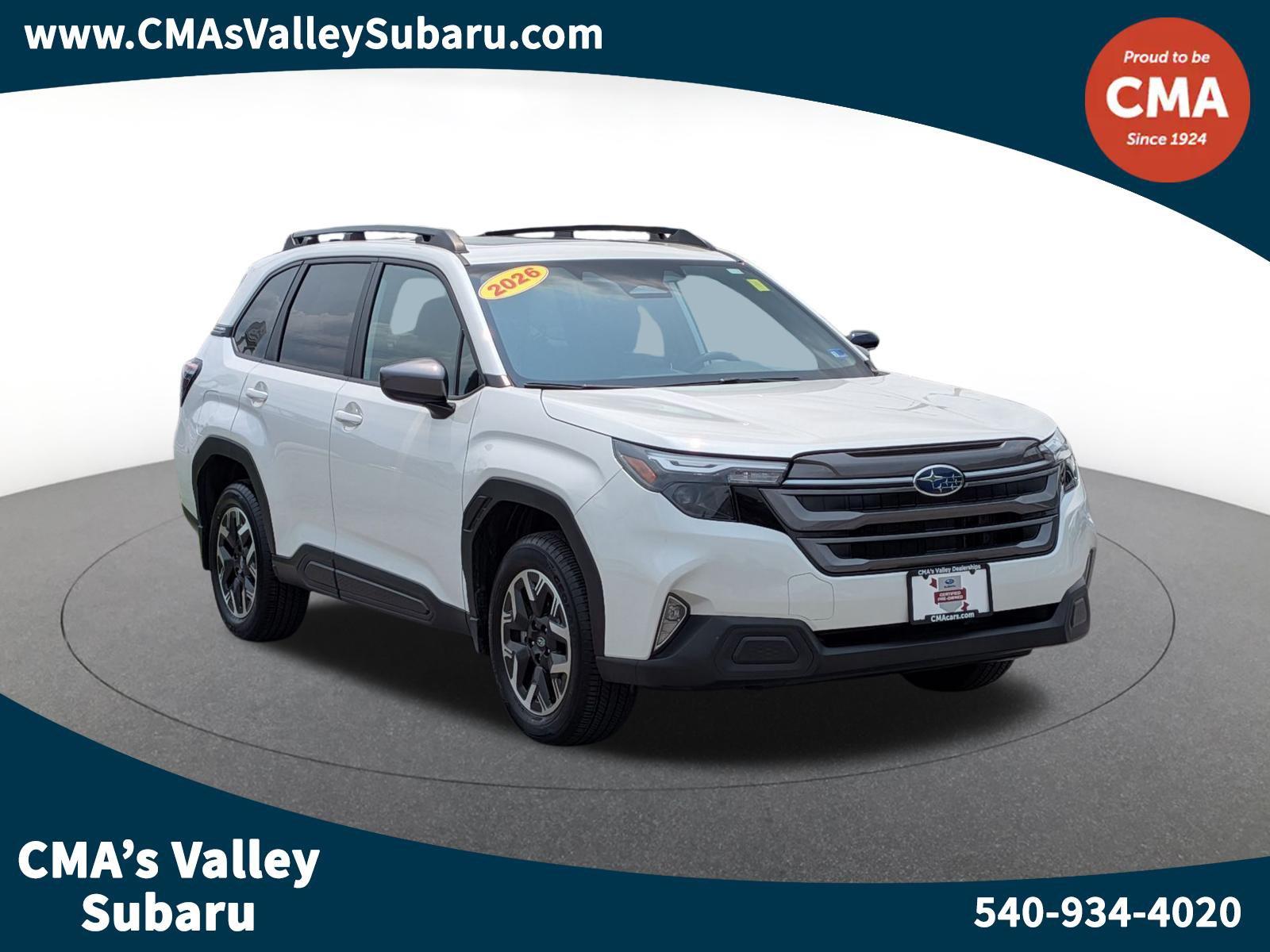 Crystal White Pearl 2026 Subaru Forester SUV / Crossover All-Wheel Drive Continuously Variable Transmission