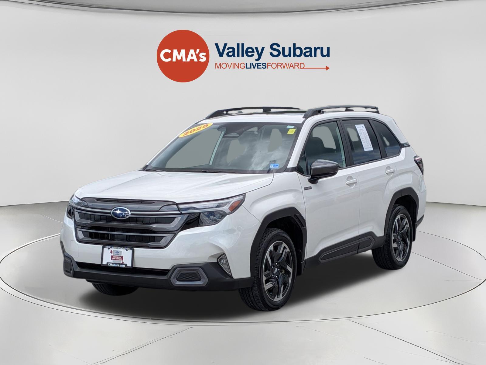 Crystal White Pearl 2025 Subaru Forester Hybrid SUV / Crossover All-Wheel Drive Continuously Variable Transmission
