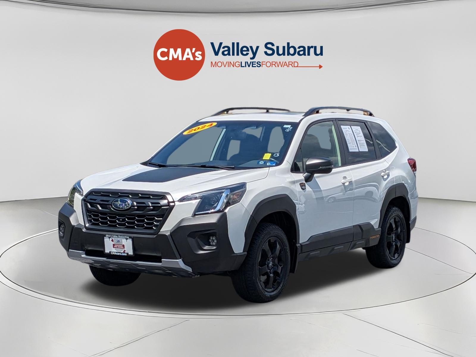 Crystal White Pearl 2024 Subaru Forester SUV / Crossover All-Wheel Drive Continuously Variable Transmission