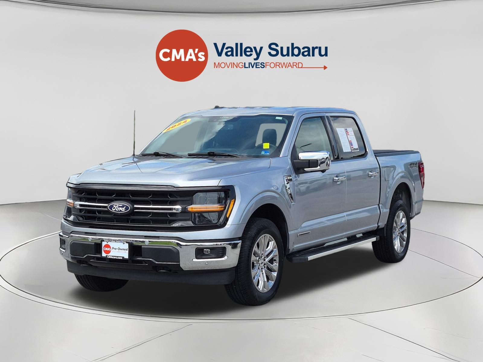 Iconic Silver 2024 Ford F-150 Pickup Truck Four-Wheel Drive Automatic