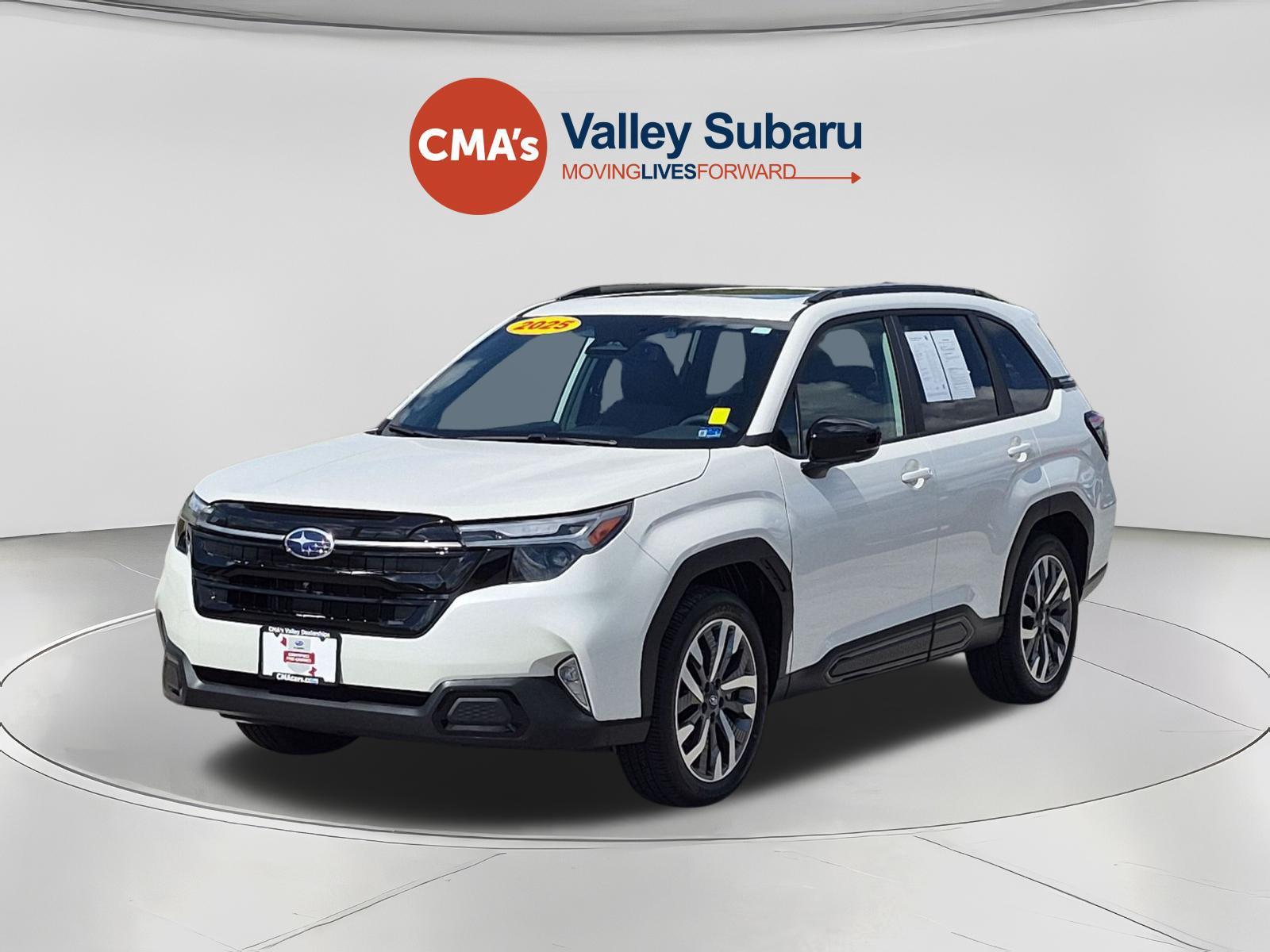 Crystal White Pearl 2025 Subaru Forester SUV / Crossover All-Wheel Drive Continuously Variable Transmission