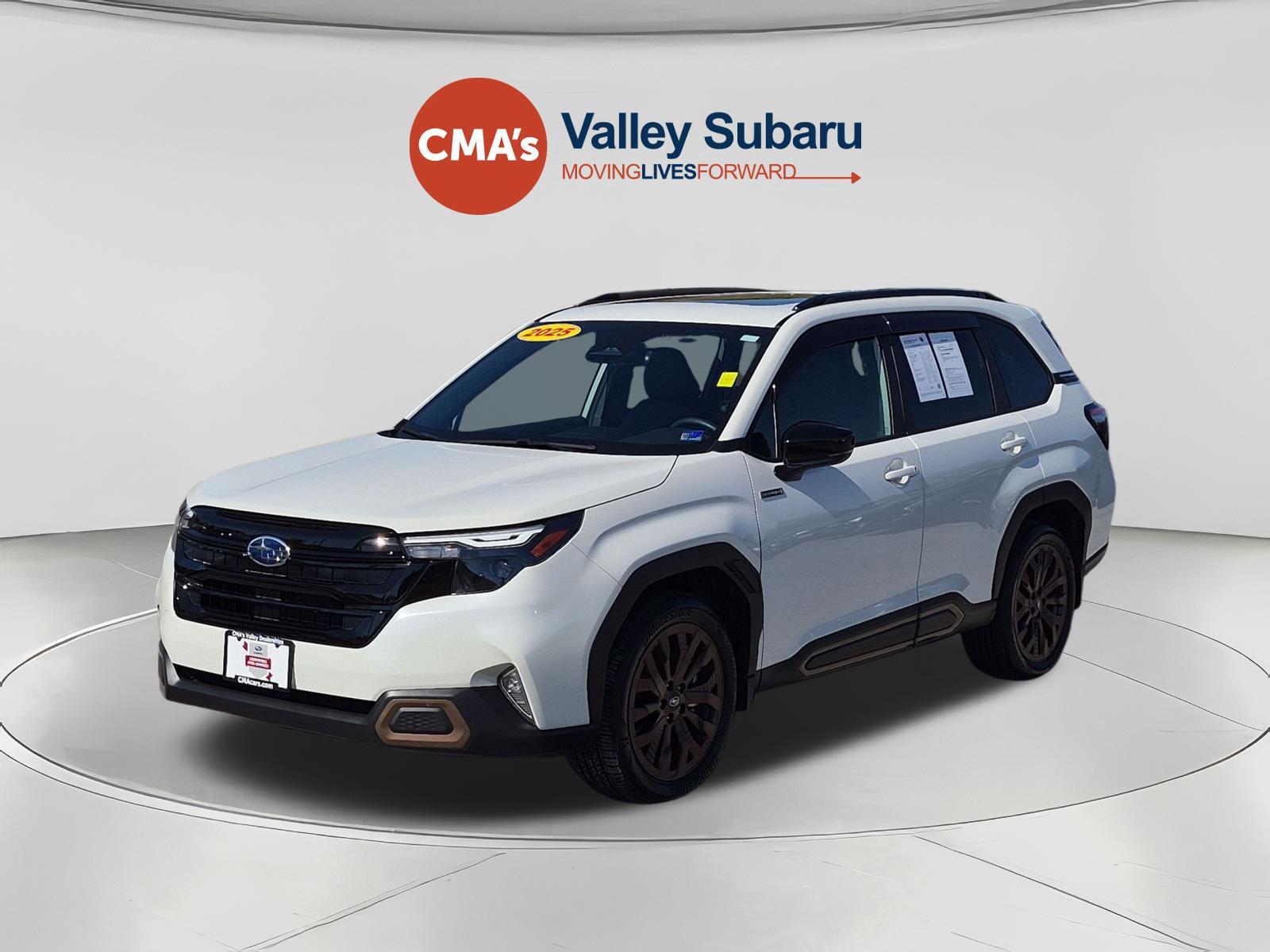 Crystal White Pearl 2025 Subaru Forester Hybrid SUV / Crossover All-Wheel Drive Continuously Variable Transmission