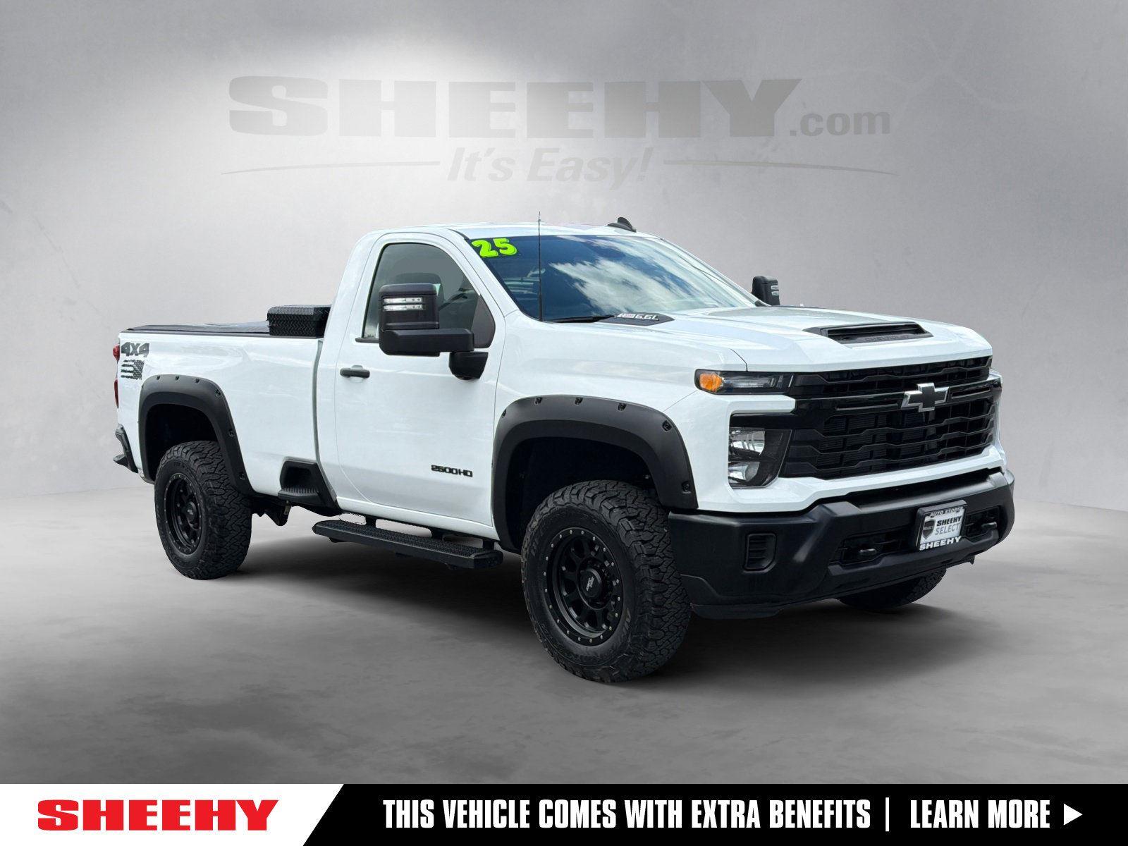 Summit White 2025 Chevrolet Silverado 2500HD Work Truck Regular Cab LB 4WD Pickup Truck Four-Wheel Drive Automatic