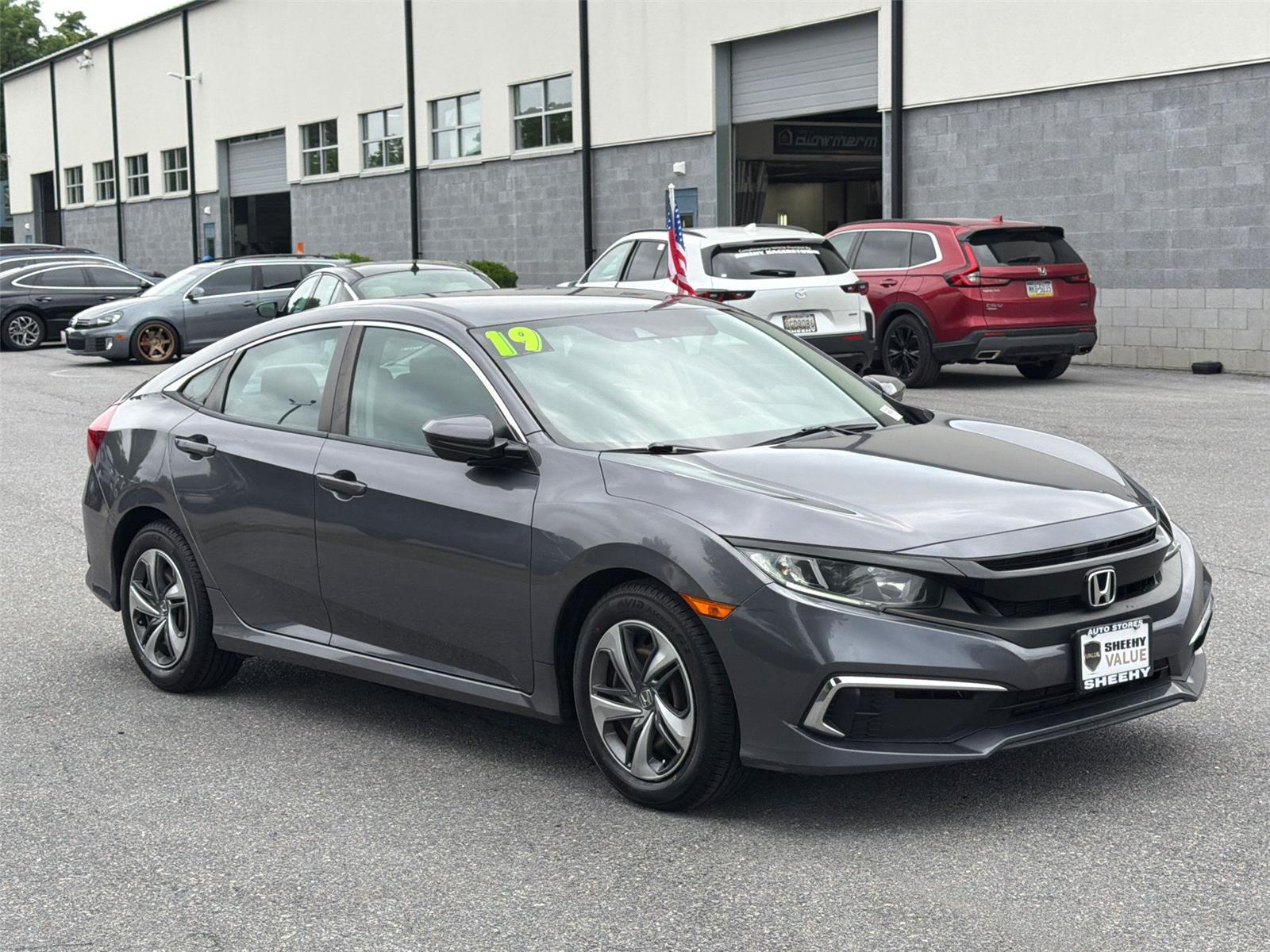 Gray (Modern Steel Metallic) 2019 Honda Civic Sedan Front-Wheel Drive Continuously Variable Transmission
