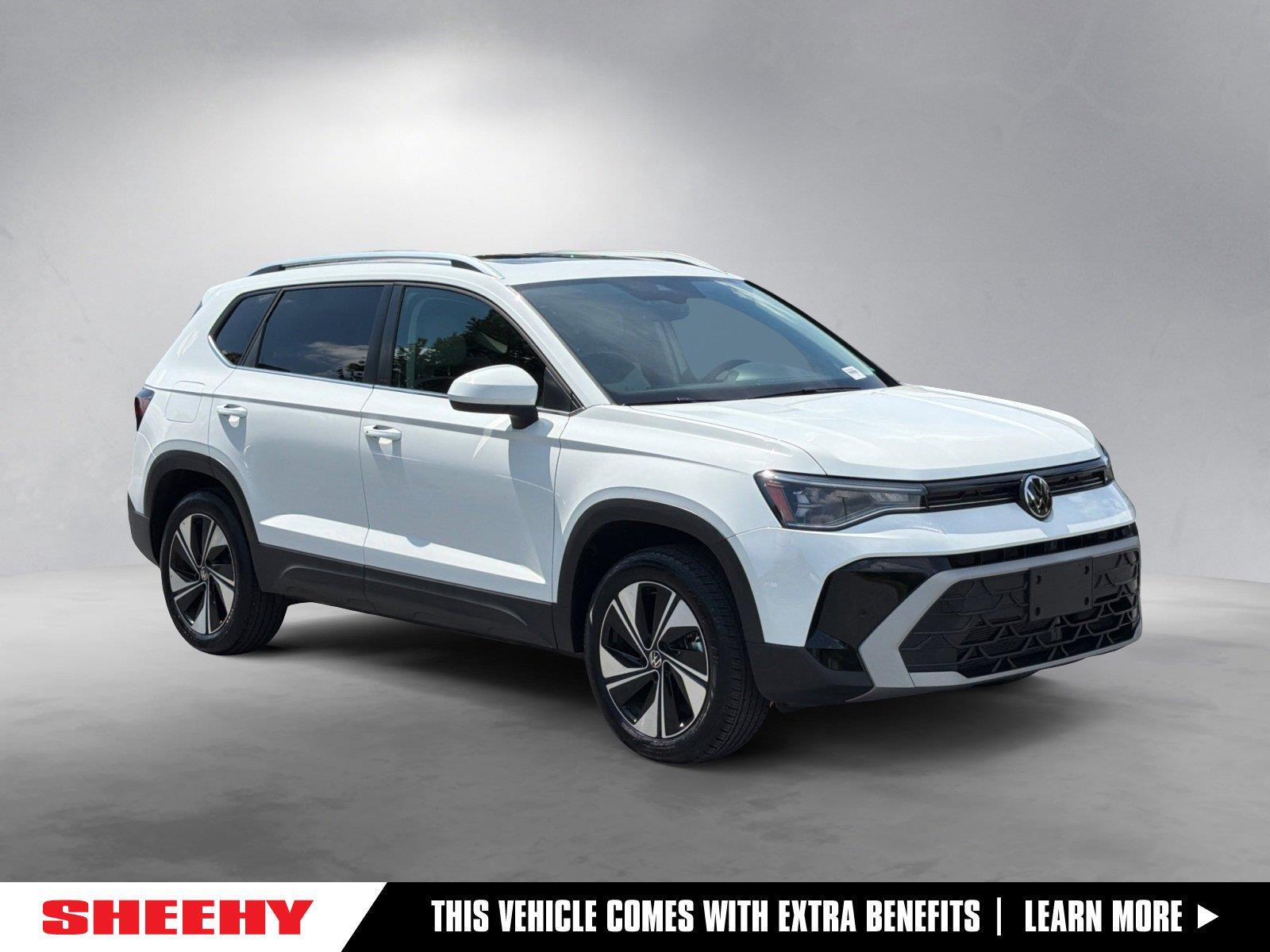 Pure White 2025 Volkswagen Taos SUV / Crossover All-Wheel Drive Automatic