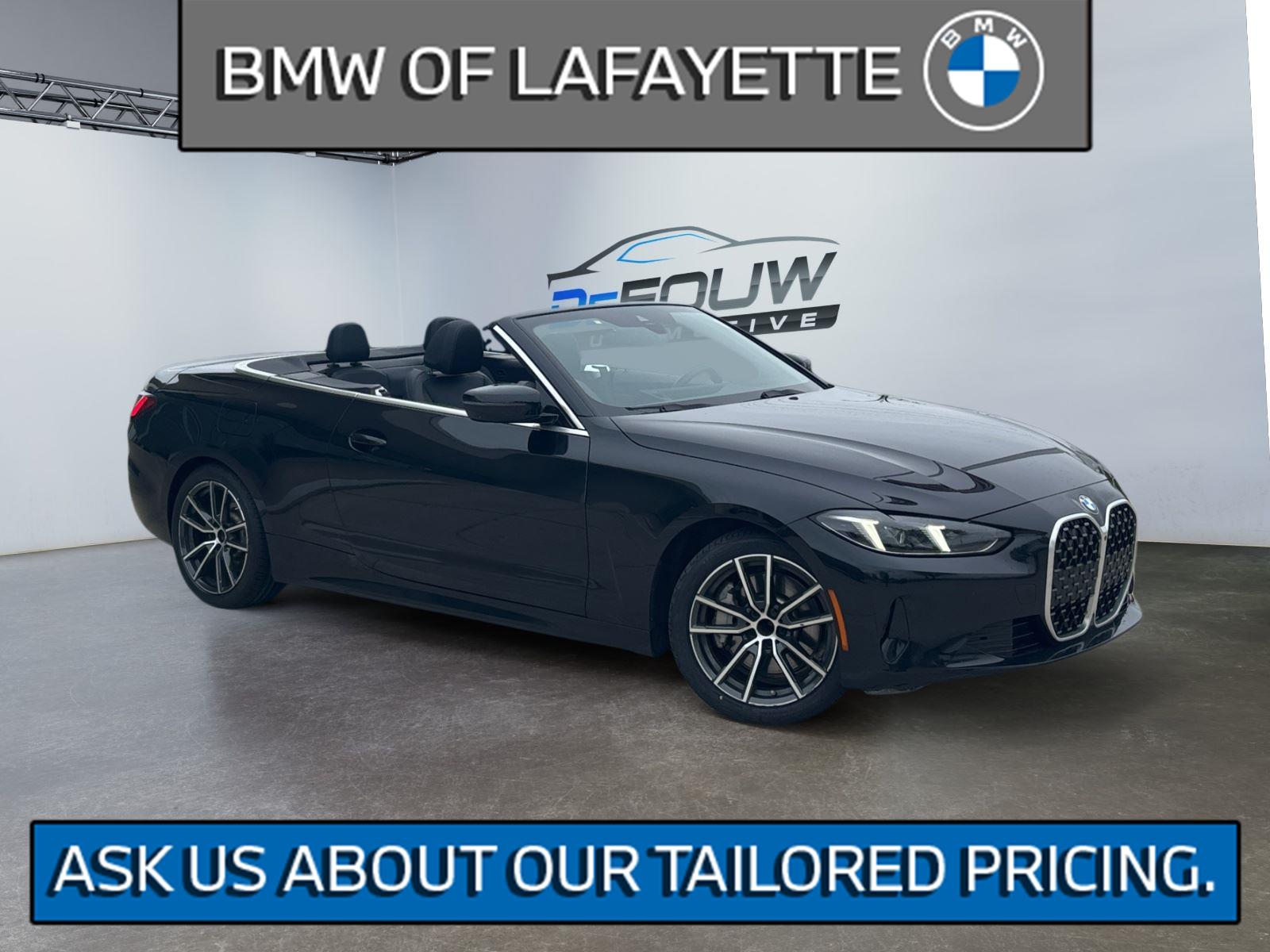 Black 2025 BMW 4 Series 430i Convertible RWD Convertible Rear-Wheel Drive Automatic