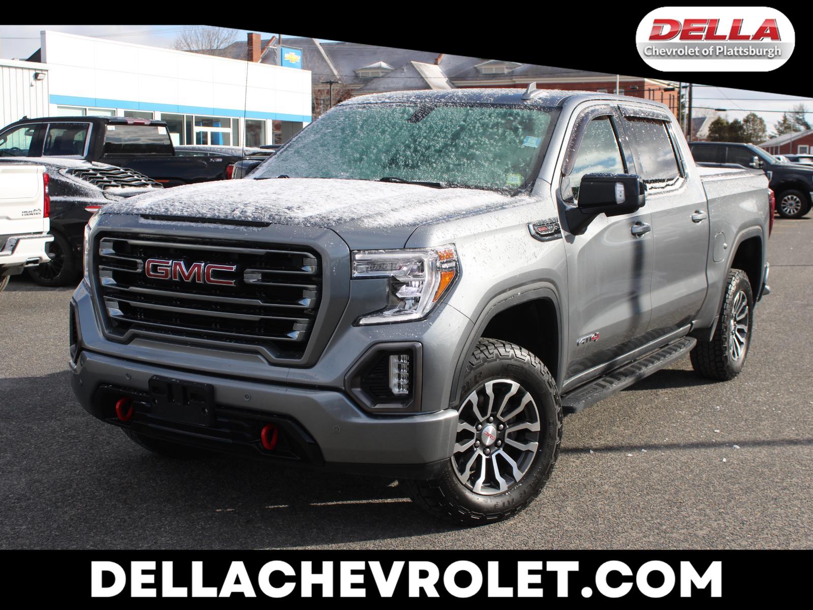 Gray (Satin Steel Metallic) 2022 GMC Sierra 1500 Limited AT4 Crew Cab 4WD Pickup Truck Four-Wheel Drive Automatic