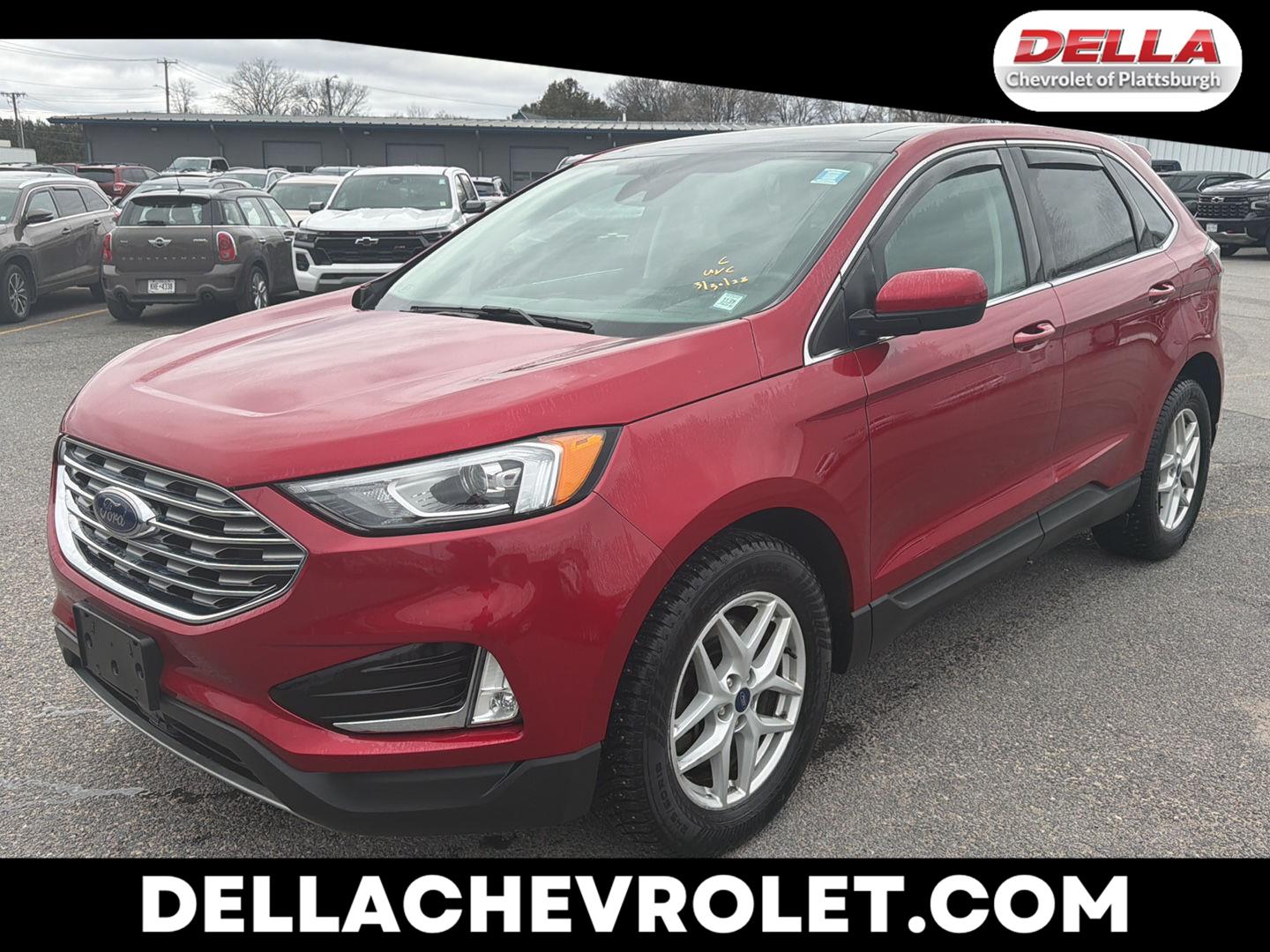 Rapid Red Metallic Tinted Clearcoat 2021 Ford Edge SEL AWD SUV / Crossover All-Wheel Drive 8-Speed Automatic