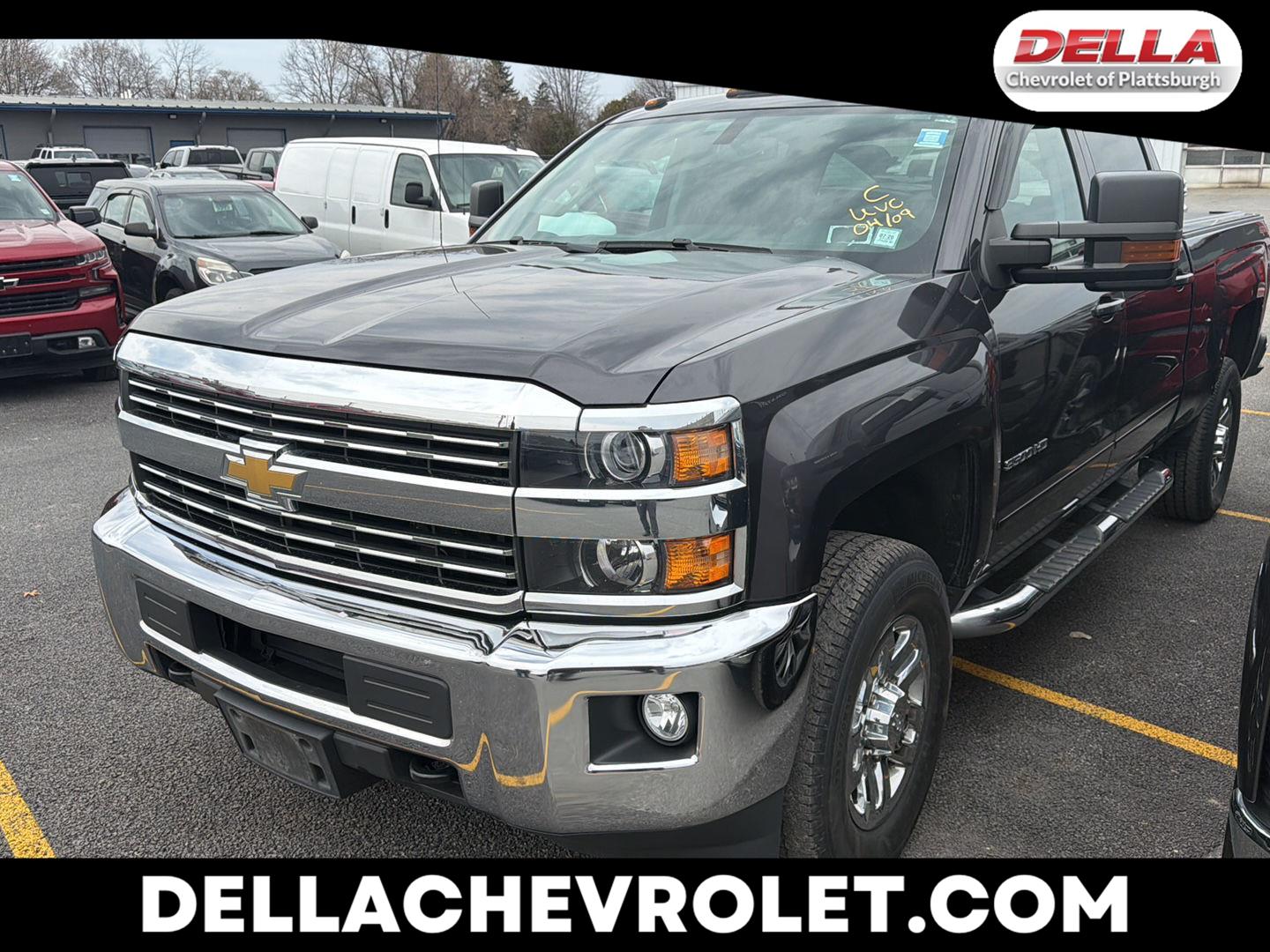 Gray (Tungsten Metallic) 2015 Chevrolet Silverado 3500HD LT Crew Cab 4WD Pickup Truck Four-Wheel Drive 6-Speed Automatic