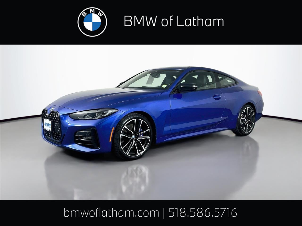 Portimao Blue Metallic 2024 BMW 4 Series Coupe All-Wheel Drive Automatic