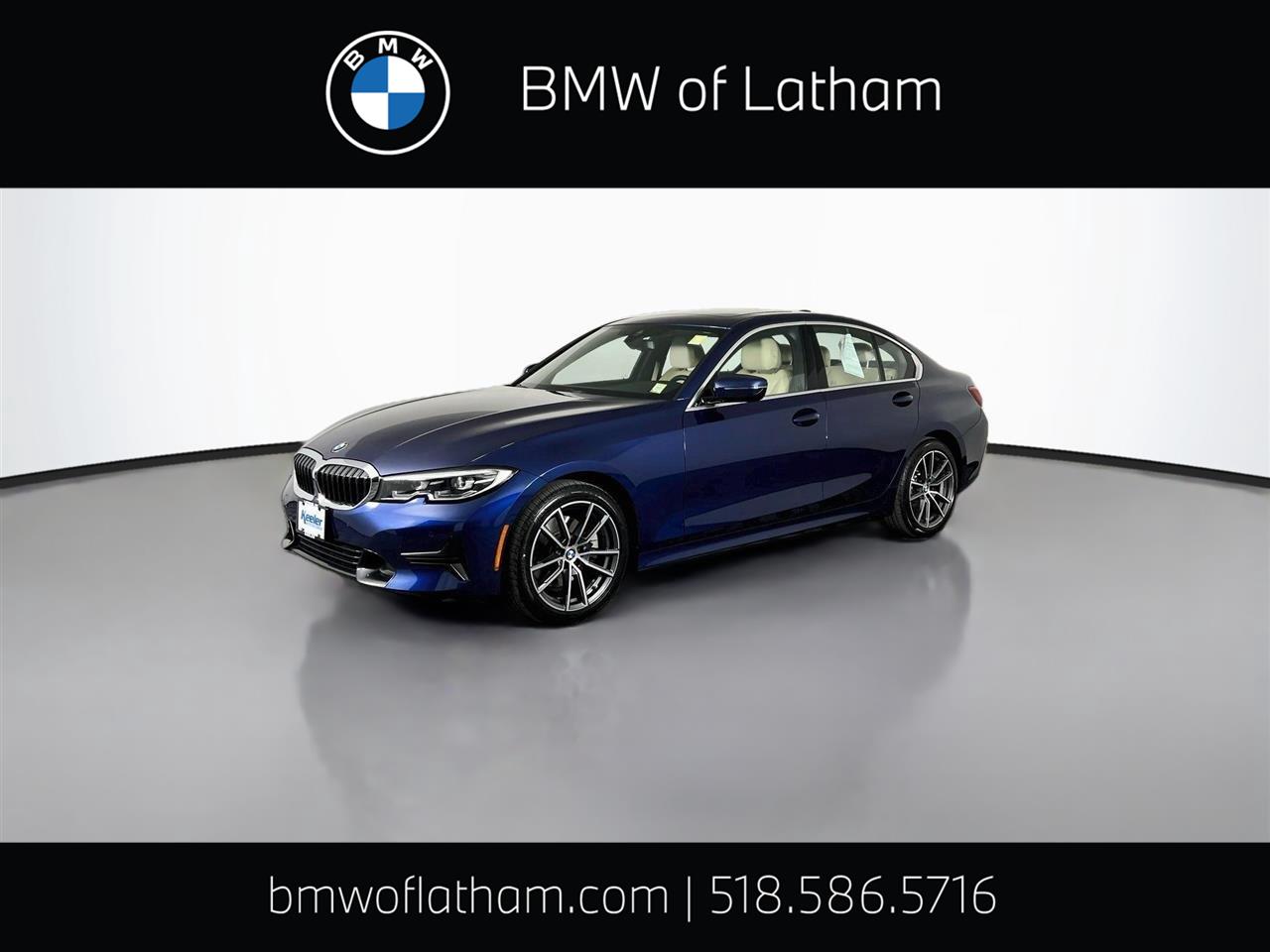 Mediterranean Blue Metallic 2019 BMW 3 Series Sedan All-Wheel Drive Automatic