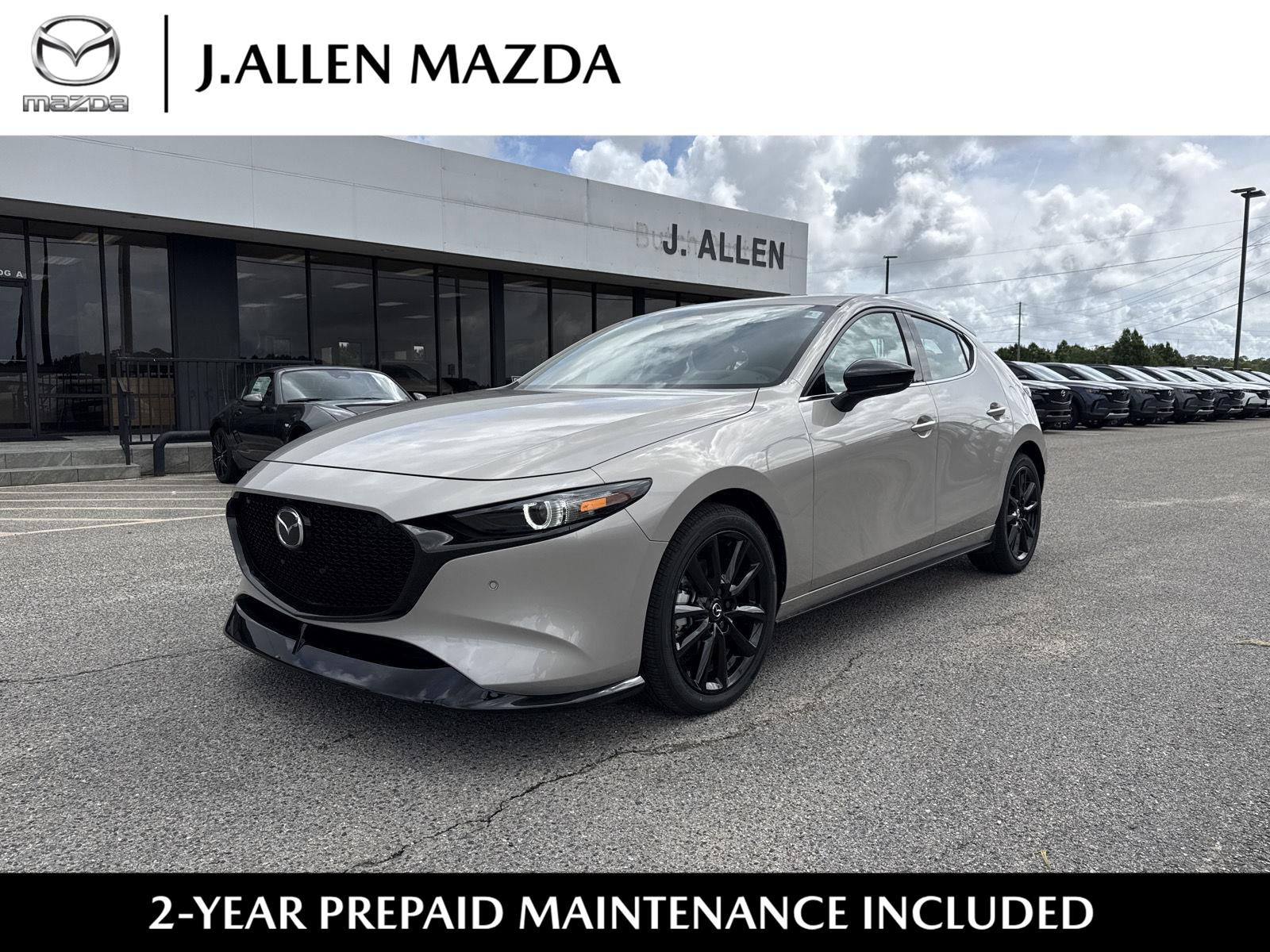 Gray (Platinum Quartz Metallic) 2026 Mazda MAZDA3 2.5 Turbo Premium Plus Hatchback AWD Hatchback All-Wheel Drive Automatic