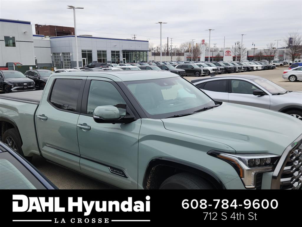 Lunar Rock 2025 Toyota Tundra Platinum CrewMax Cab LB 4WD Pickup Truck Four-Wheel Drive Automatic