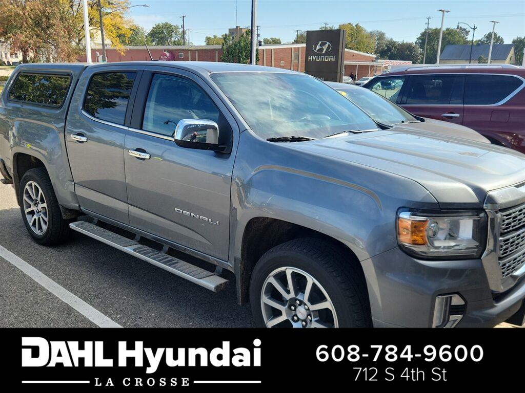 Gray (Satin Steel Metallic) 2022 GMC Canyon Pickup Truck Four-Wheel Drive 8-Speed Automatic